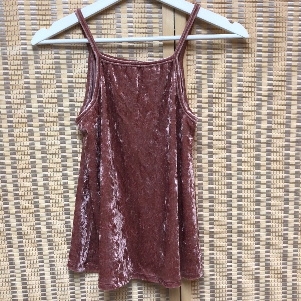 Crushed velour top, like new